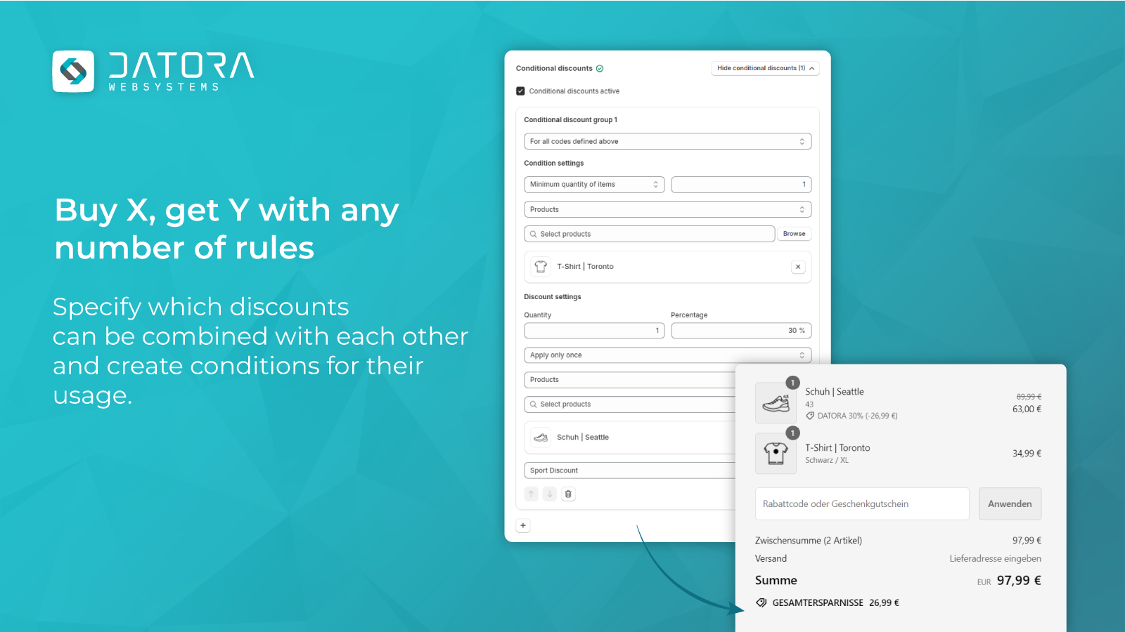 Buy X, get Y with any nuber of rules