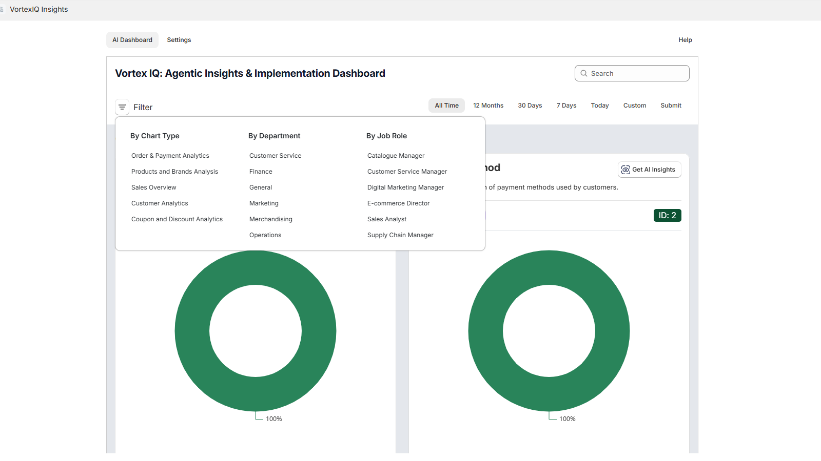 Filter by Job role and department