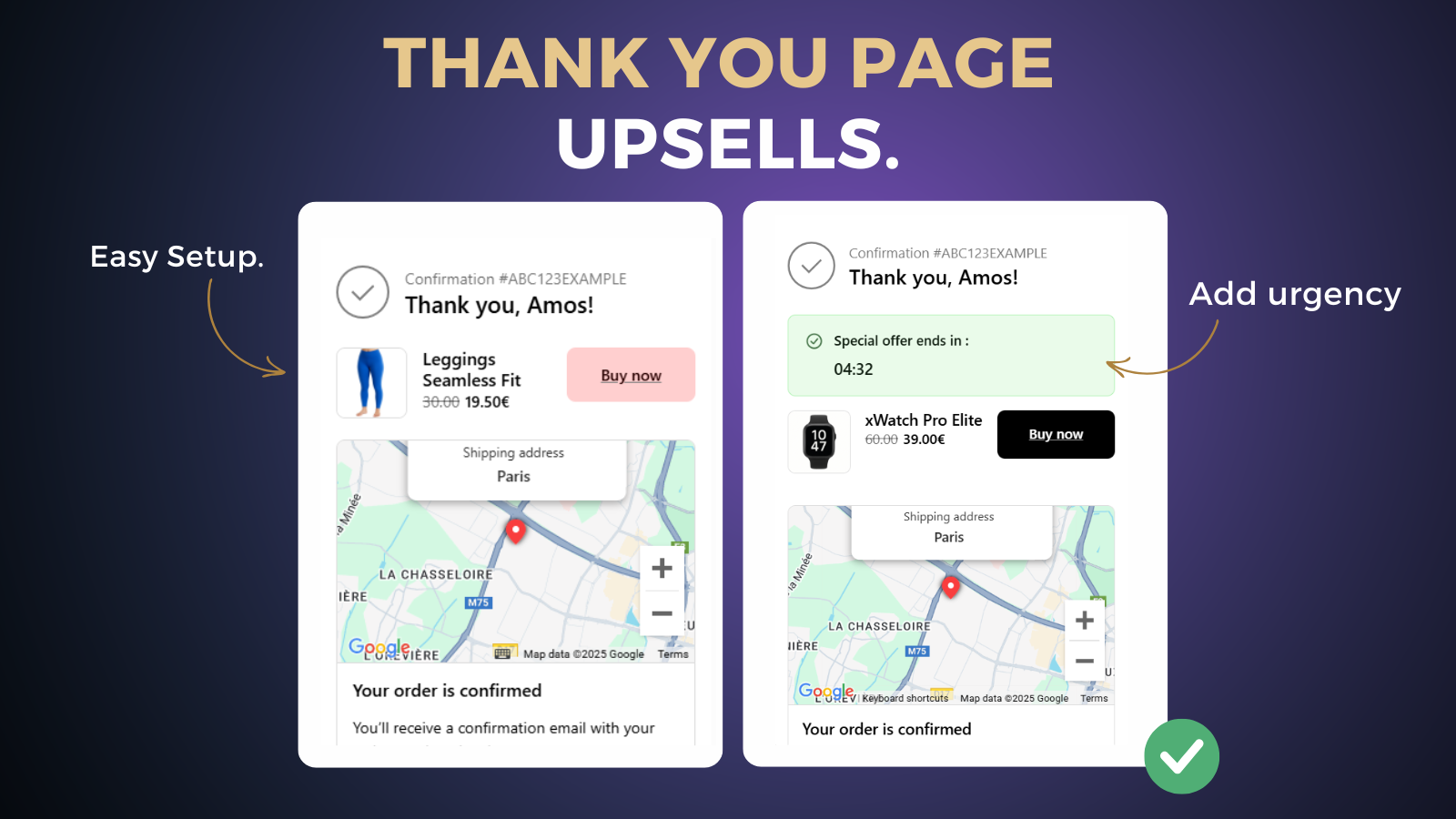 Thank You Page Upsells – Boost sales with urgency & ease.