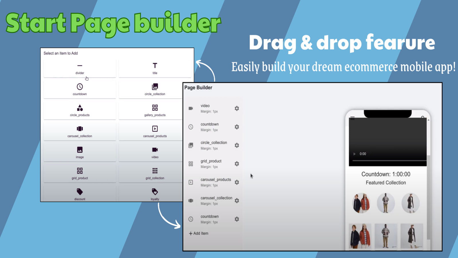 drag and drop screen builder
