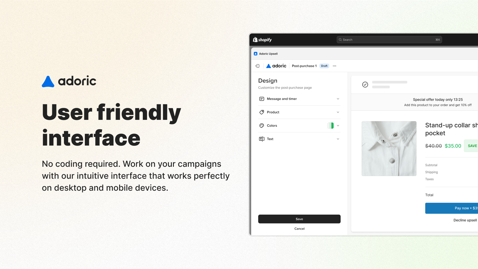 User friendly interface
