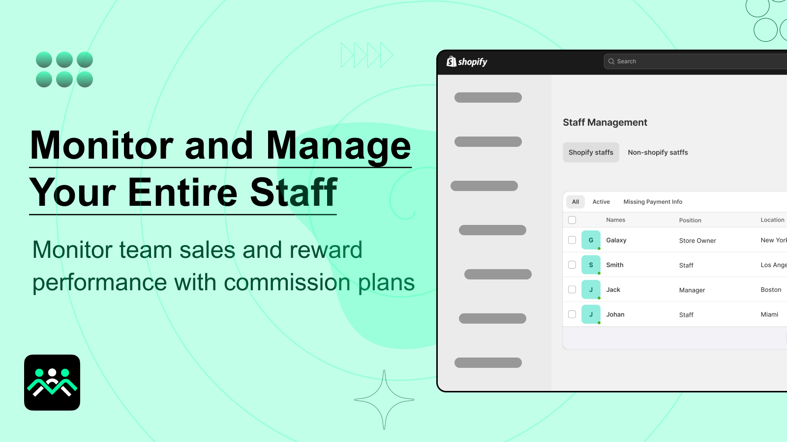 zon mange pos staff permission and easy team