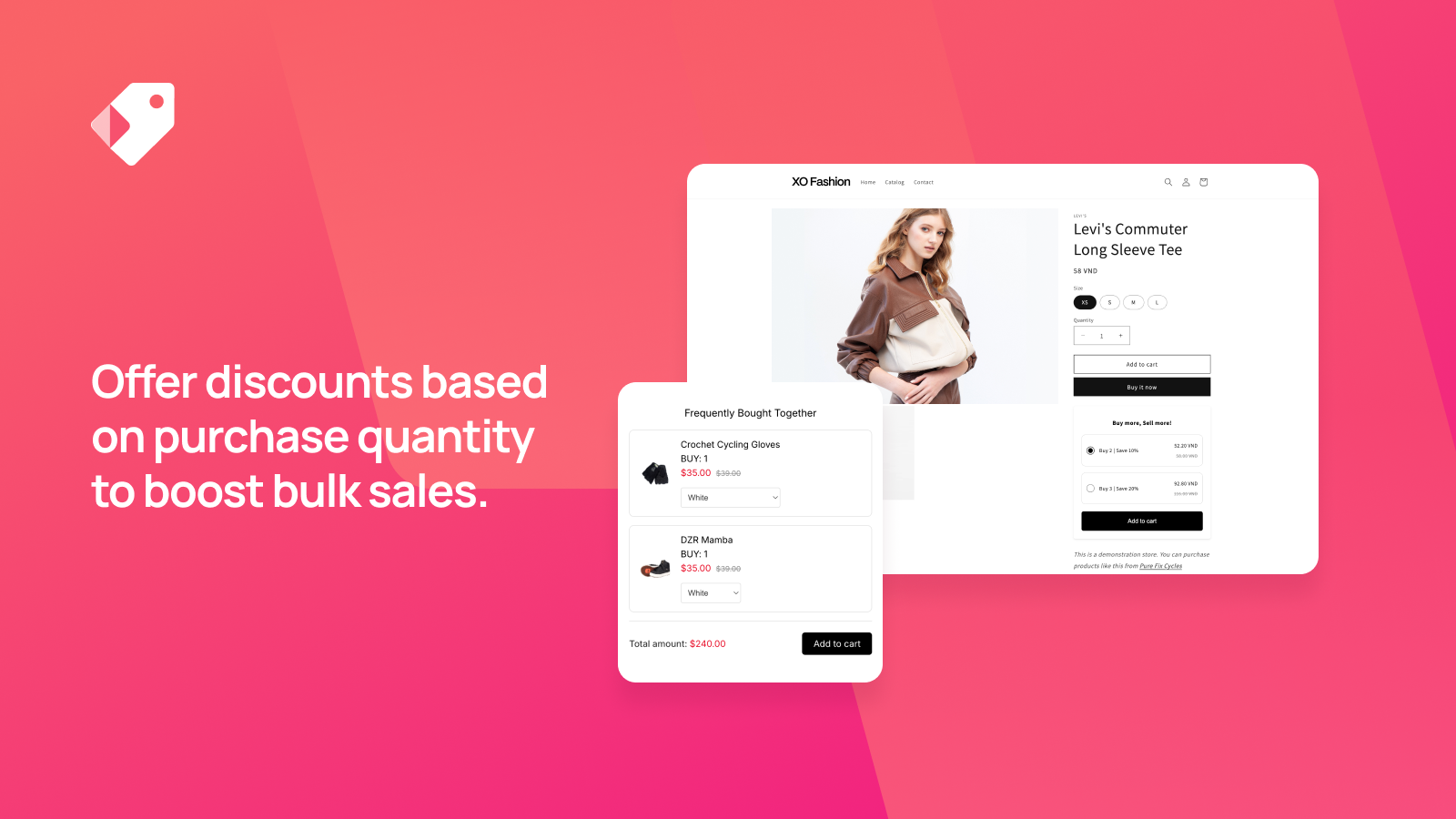 Offer discounts based on purchase quantity to boost bulk sales.