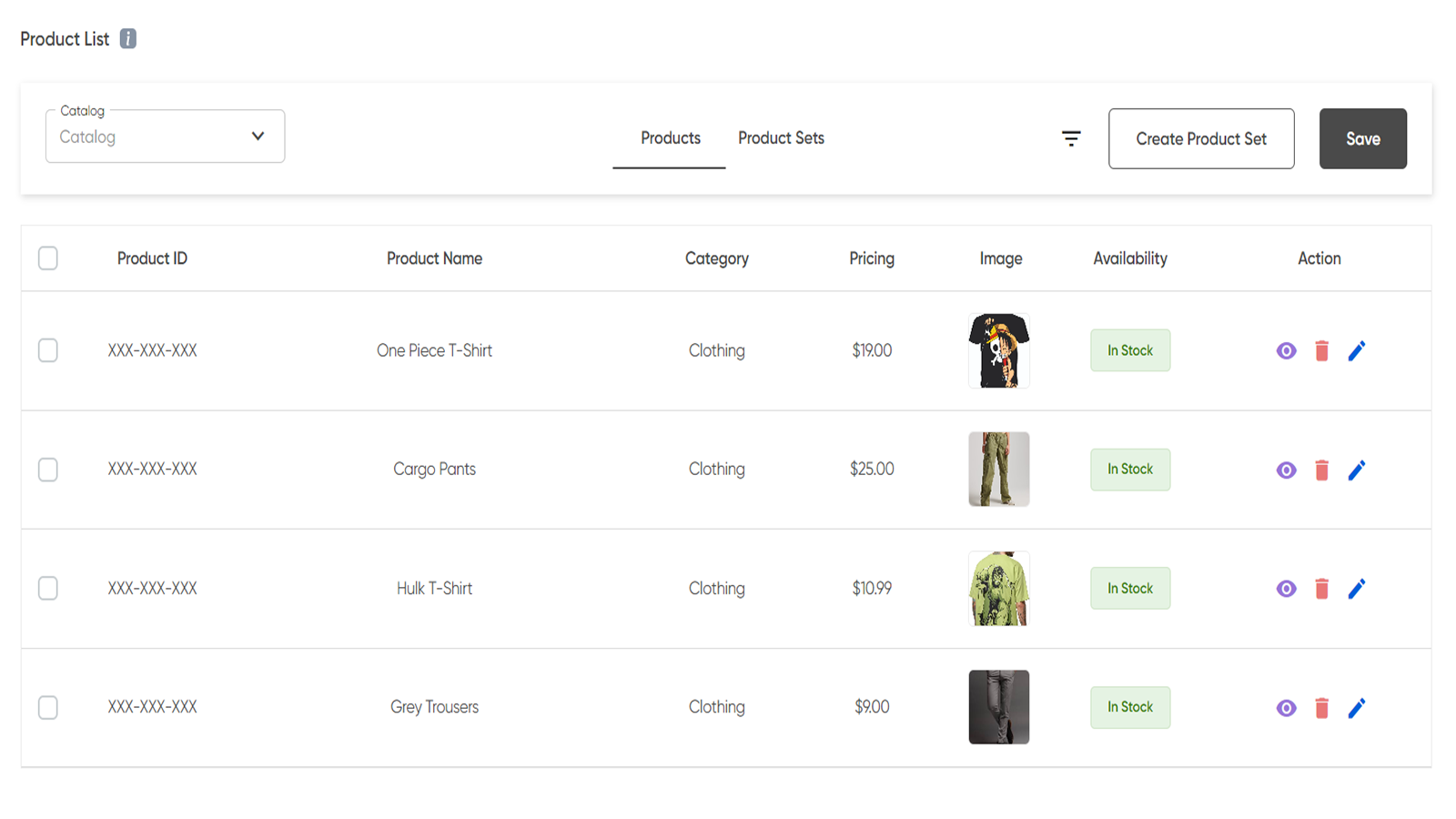 Grouping Products into Product Sets