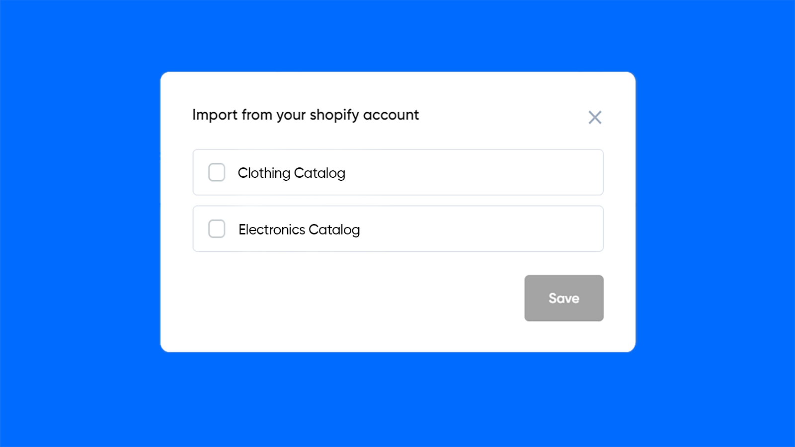 Import Catalogs From Store