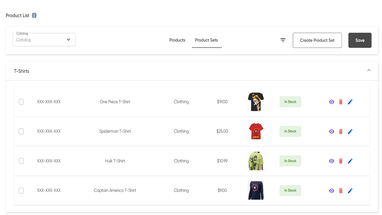Managing Products of A Catalog