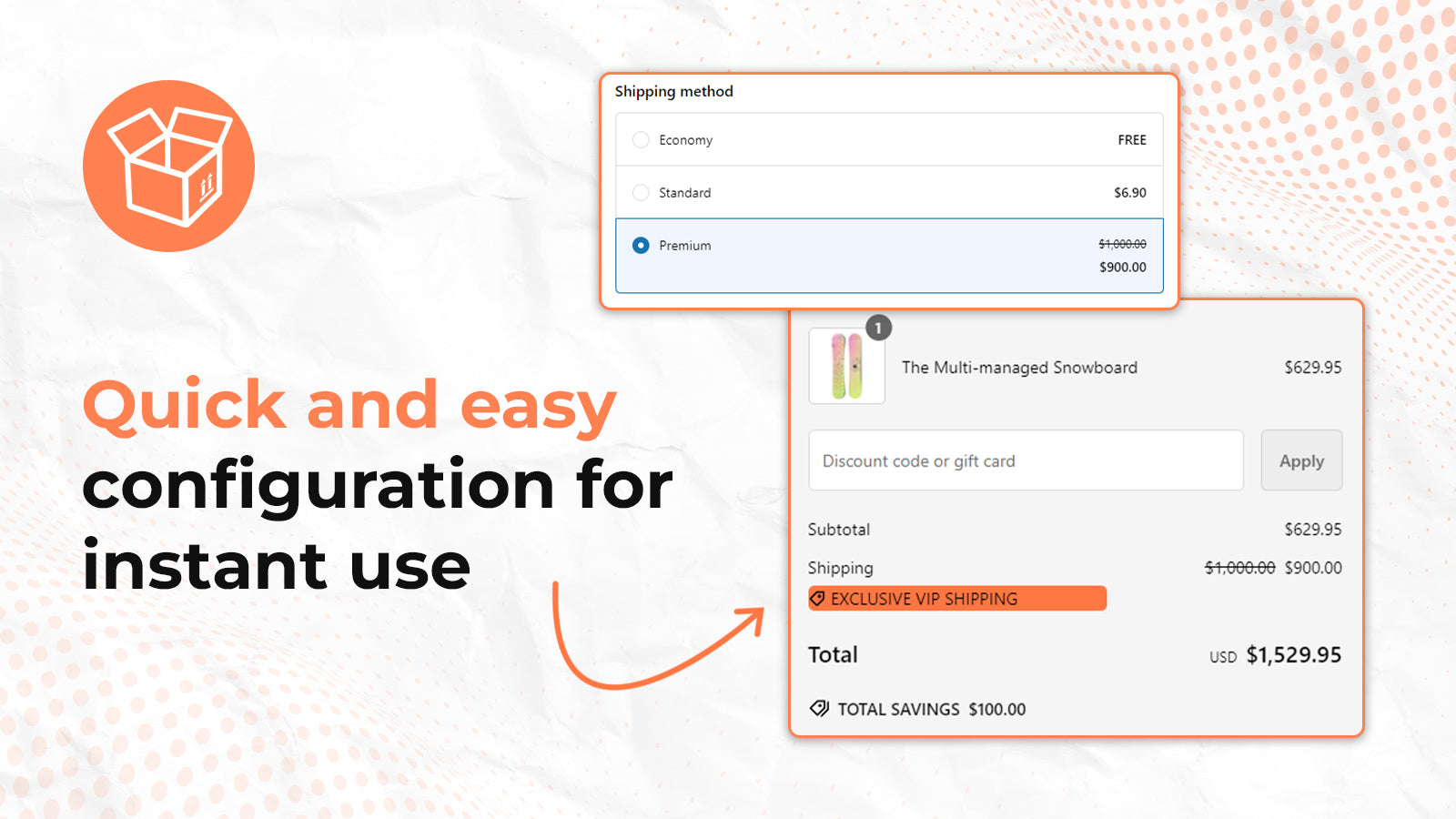 ShipSaver offers easy integration and quick setup for Shopify.