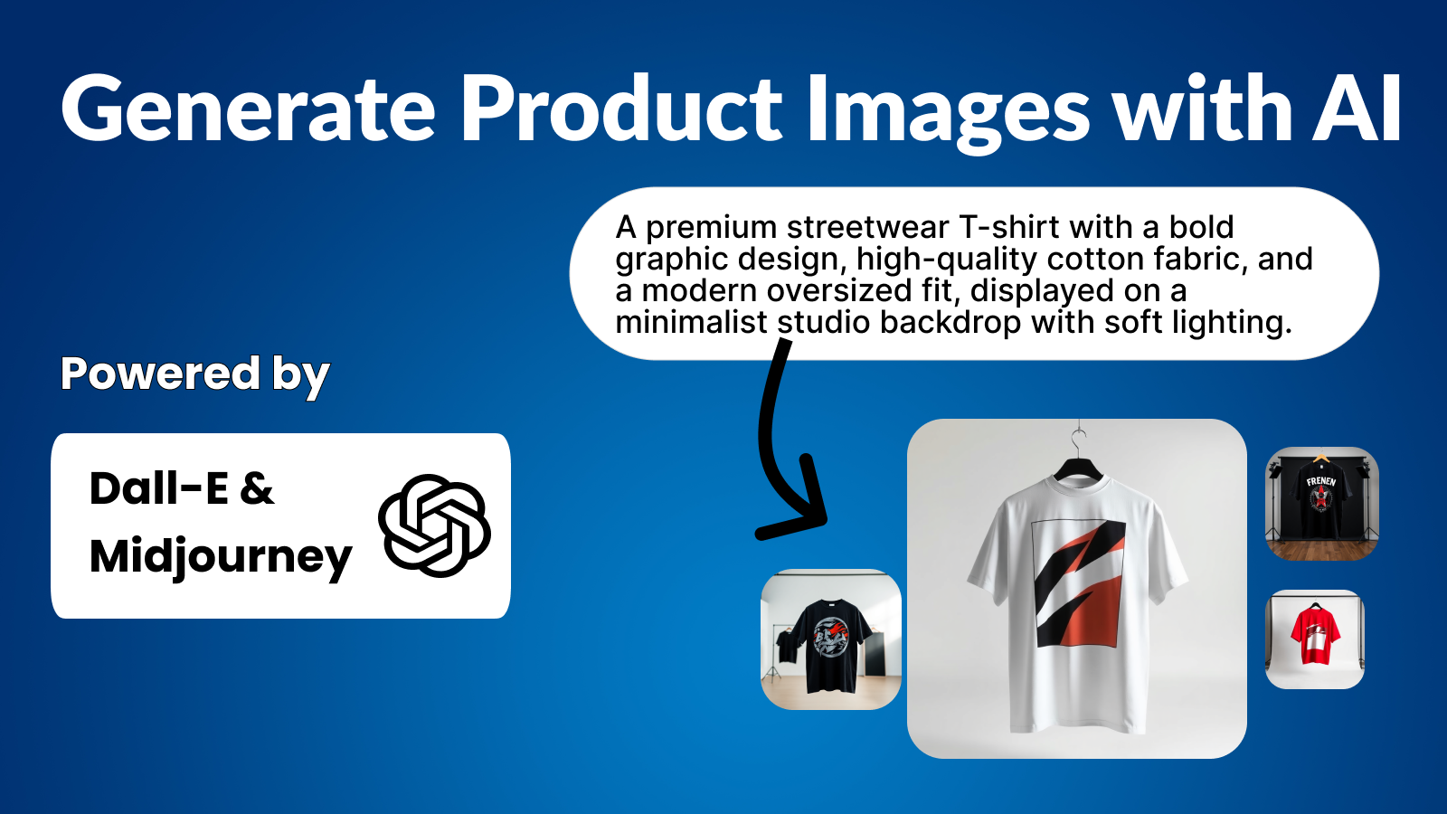 Create stunning product images using AI-powered tools.