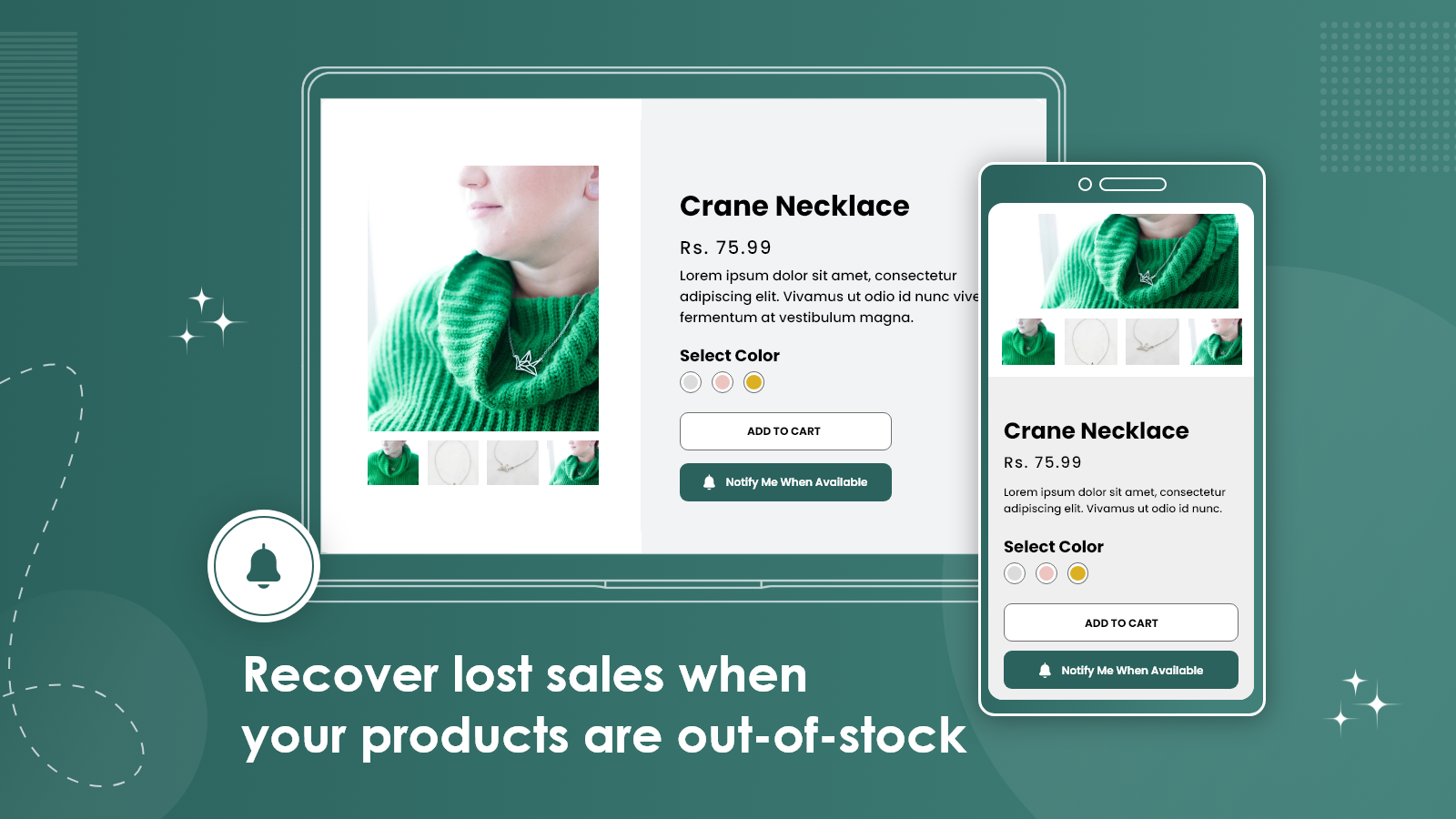Customize Back in Stock buttons to meet your brand.