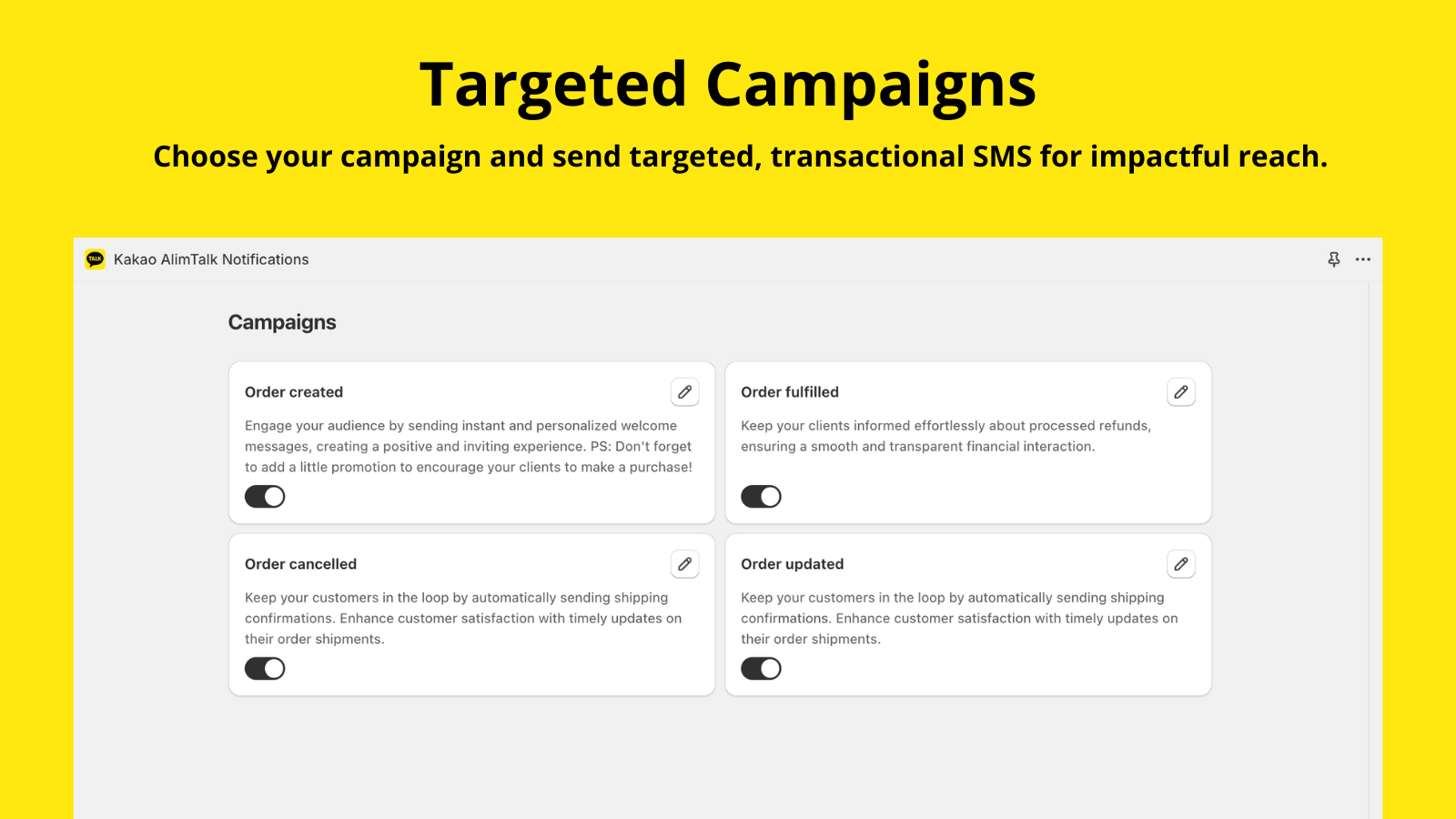 Kakao Alimtalk Notifications 