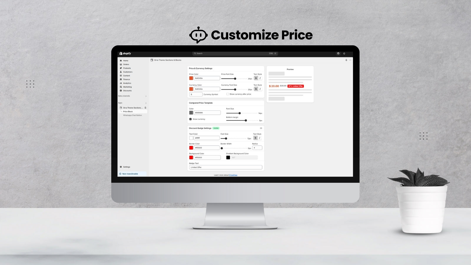 Appearance & Message Settings