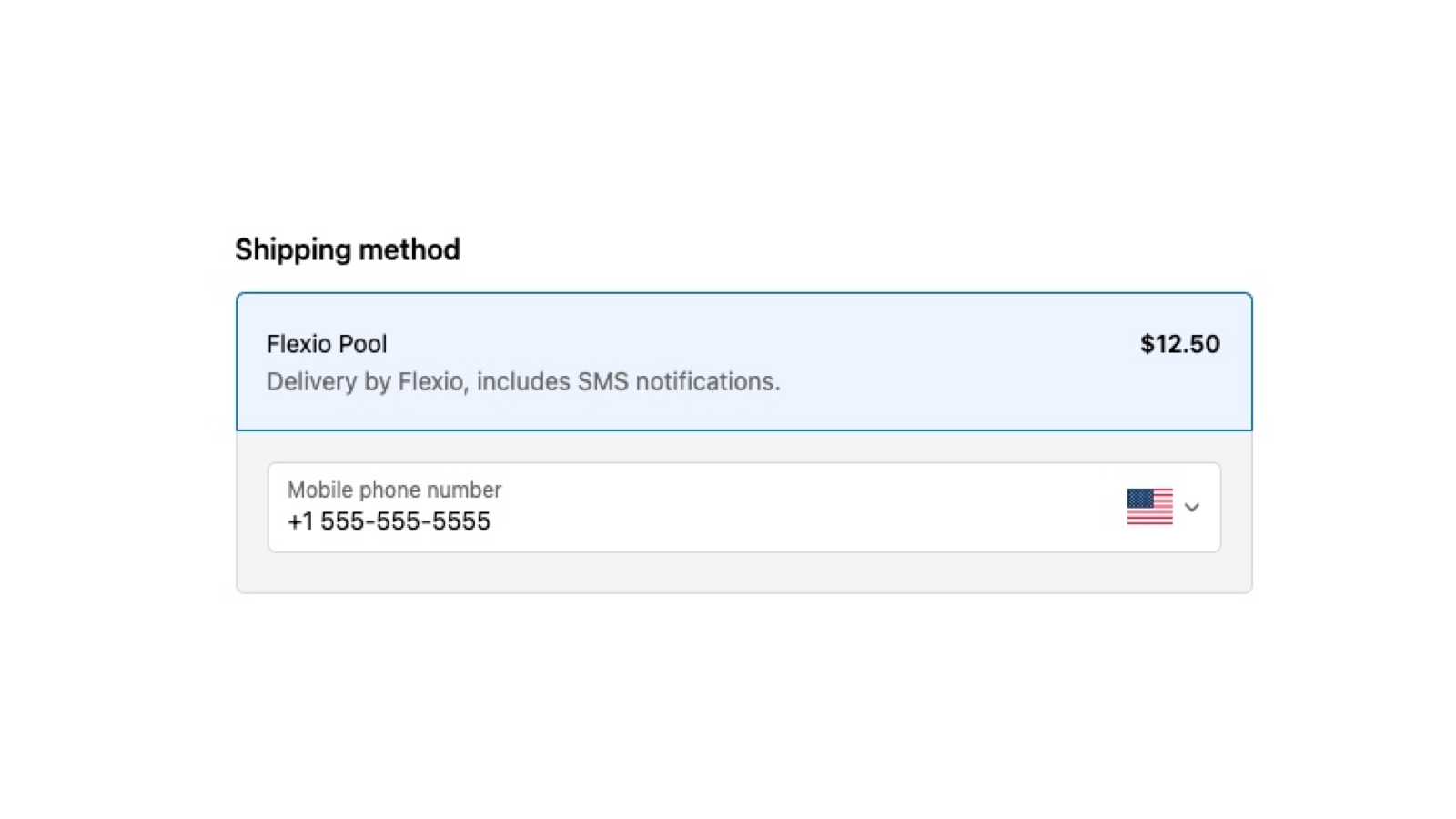 Customer can choose Flexio Pool as Shipping Service