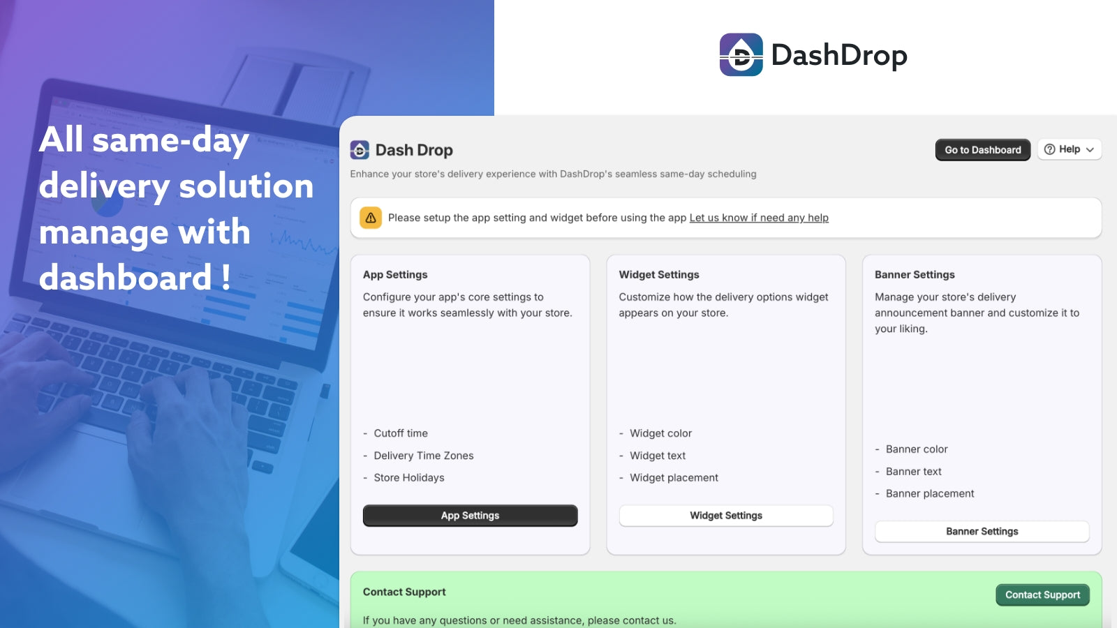 Dash Drop Delivery Dashboard