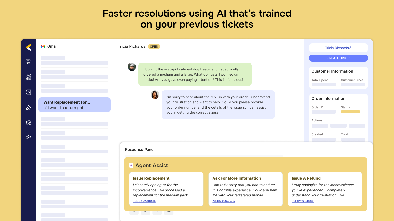 AI assist for on-brand communication and error free responses