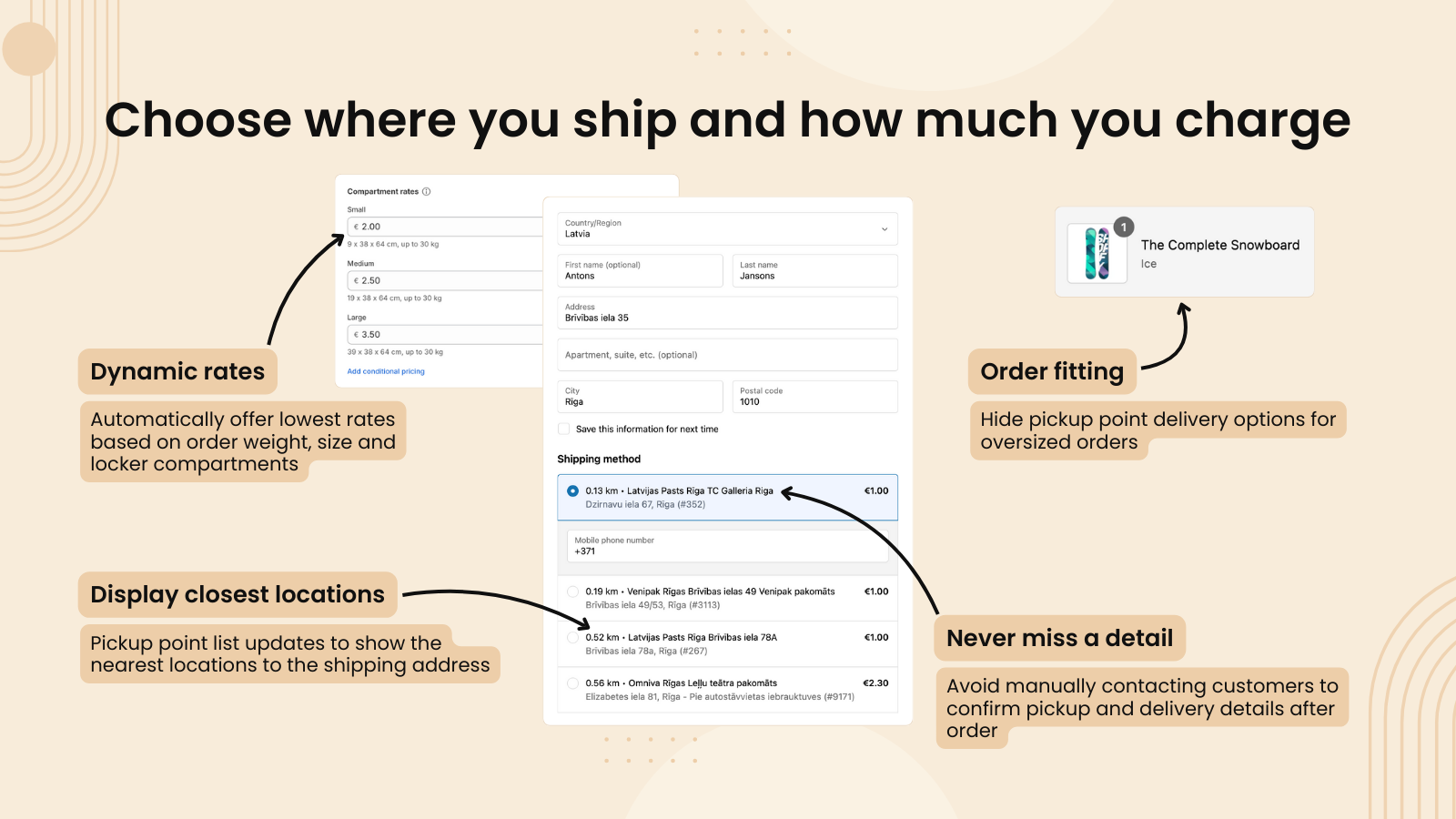 Choose where you ship and how much you charge