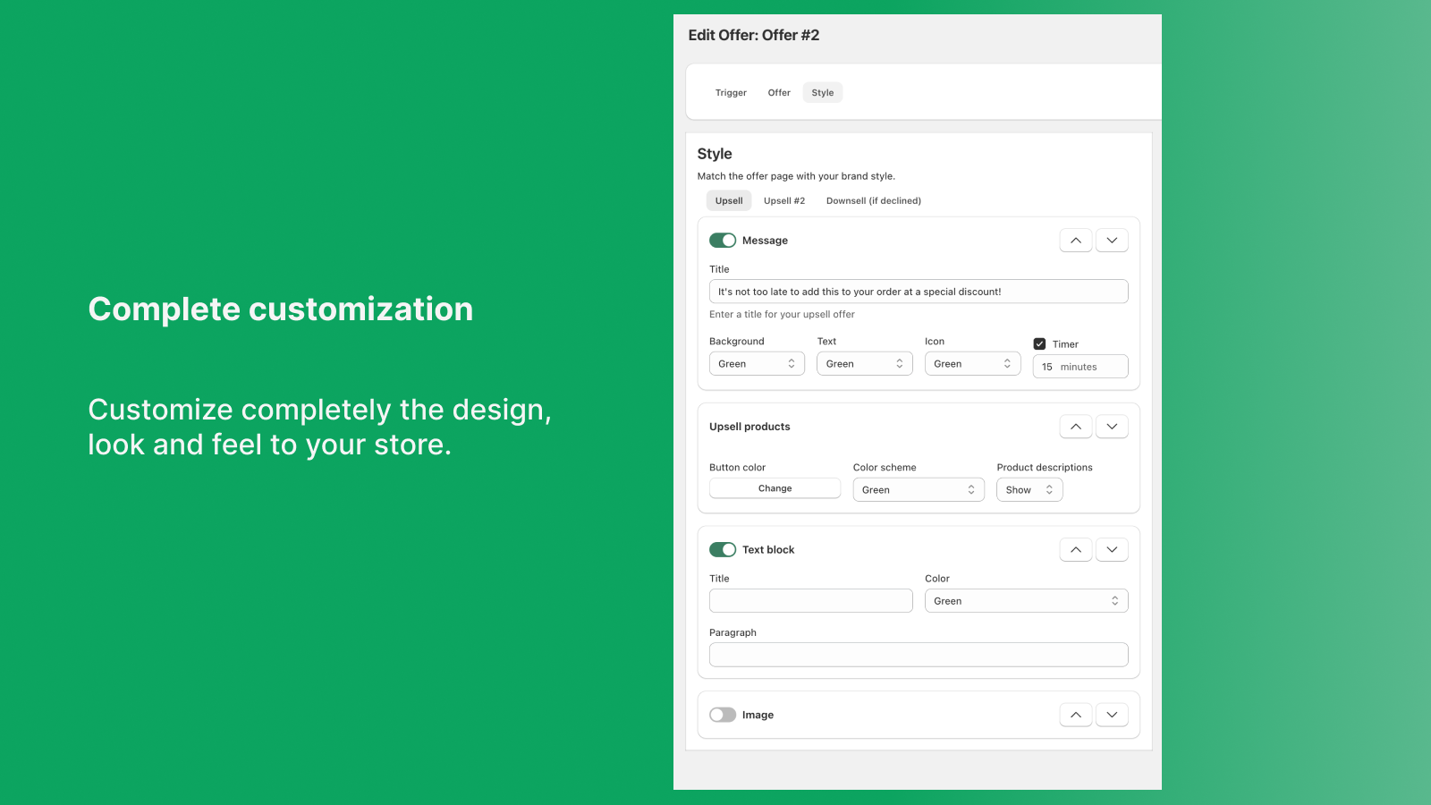 Customize the look and feel. 