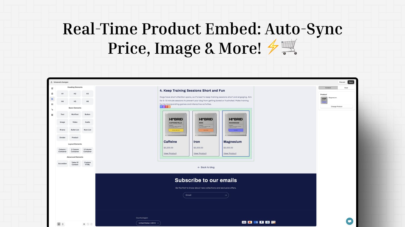 embed products