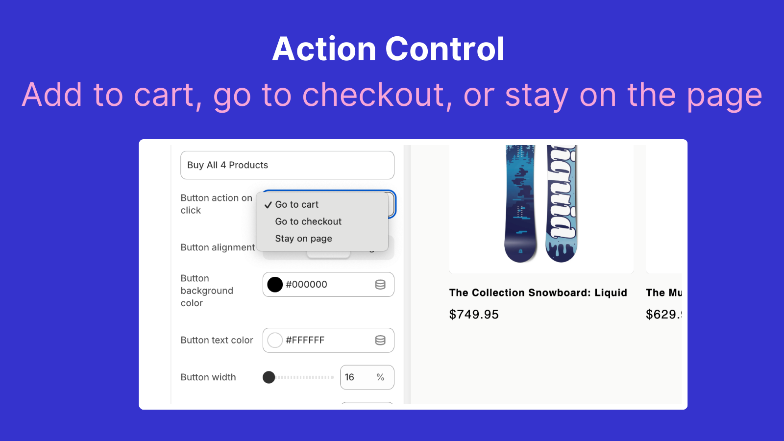 buy button Action Control