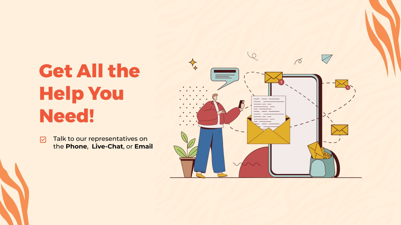 The screenshot shows an example of popup design options for visi