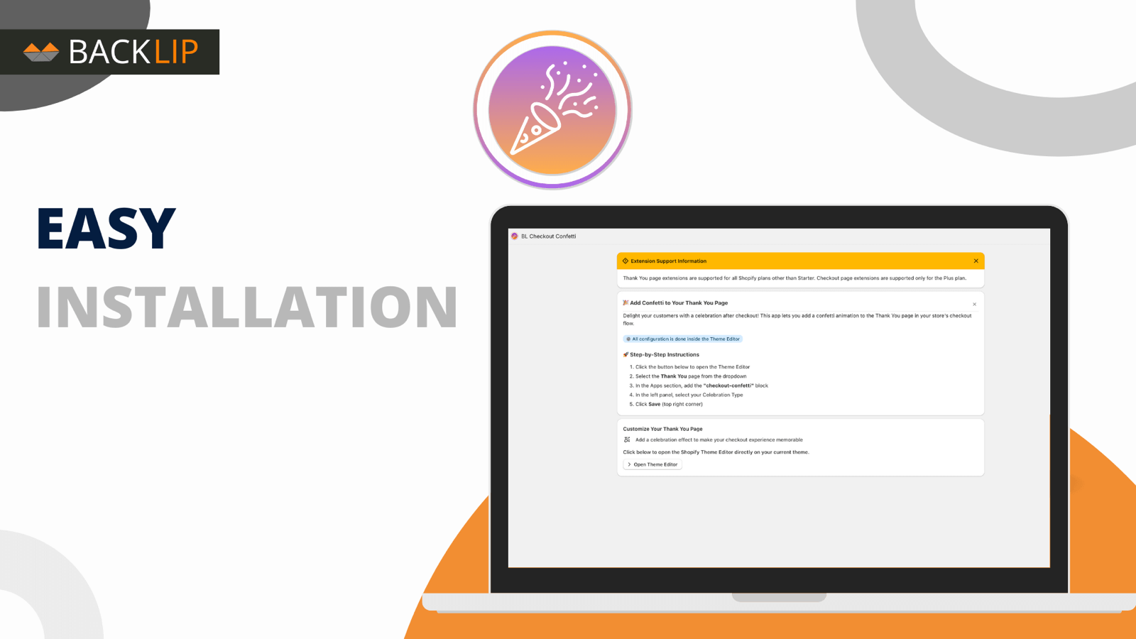 BL Confetti Checkout Effects - Easy Installation.