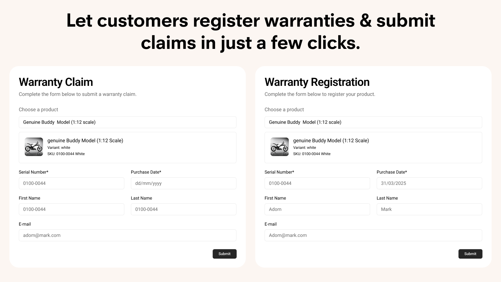 register warranty