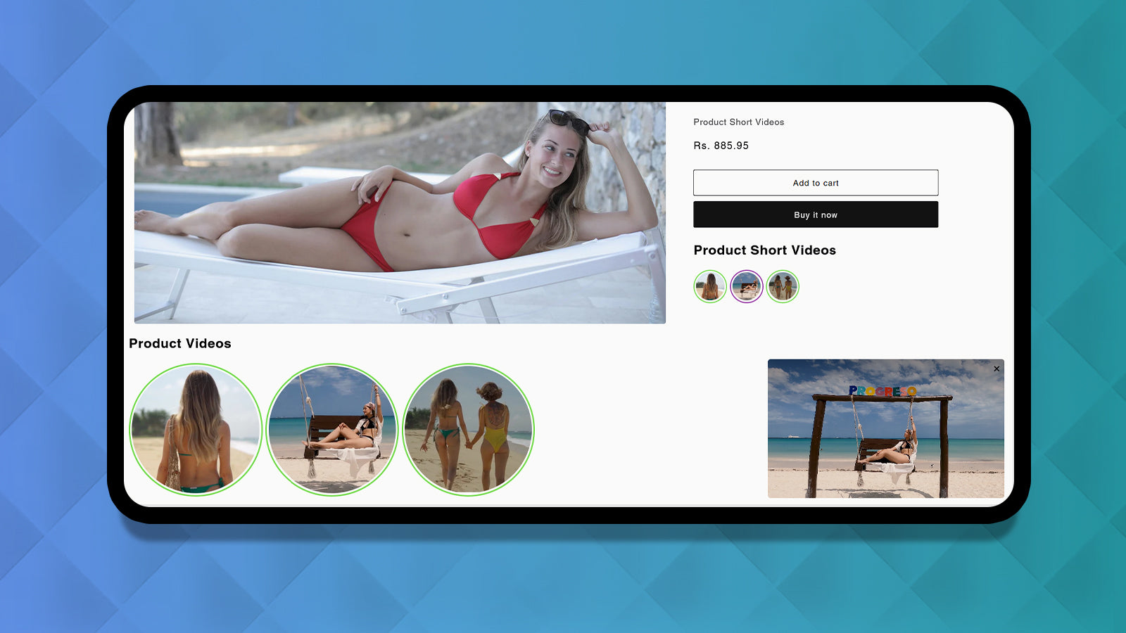 Product Short video frontend