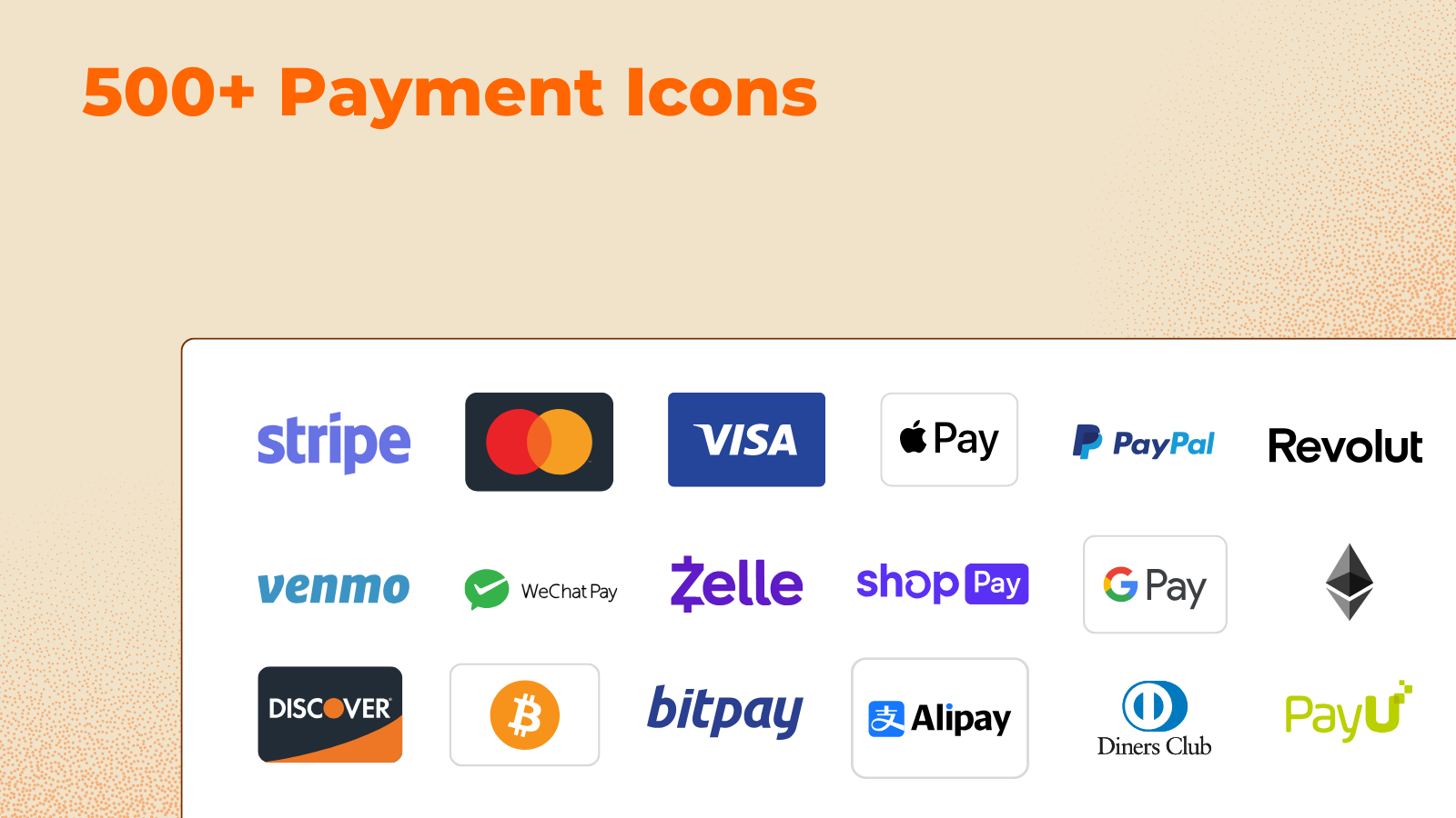 Payment Gateway Icons for Shopify Store like Visa and Stripe