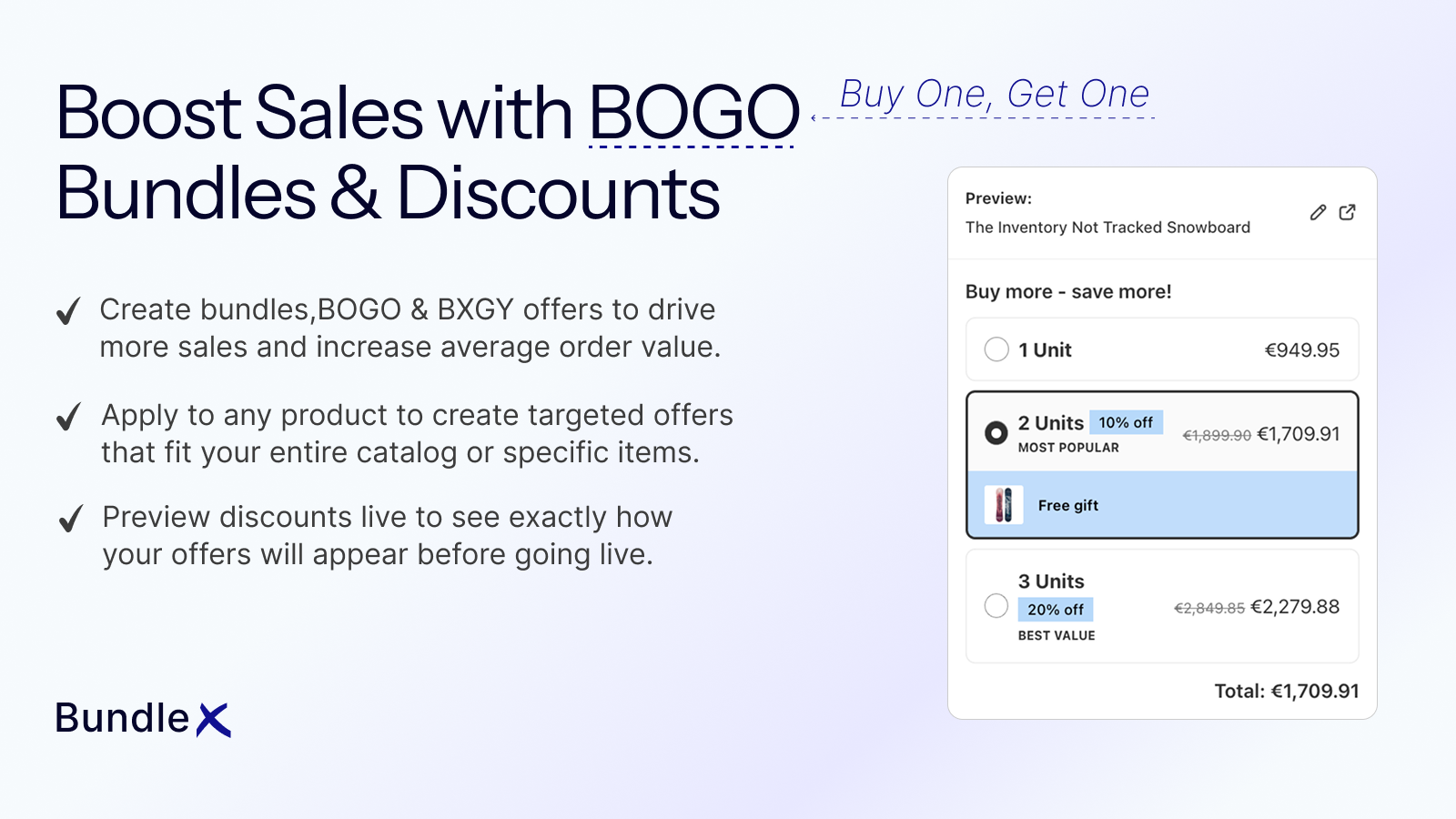 Boost Sales with Bundles,  BOGO & Discounts