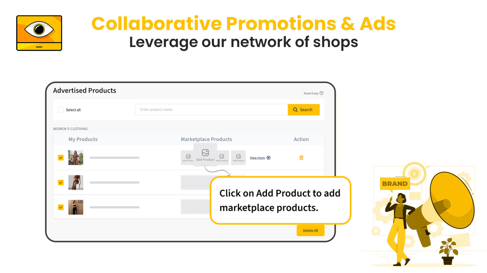 Granular products management from and to the marketplace