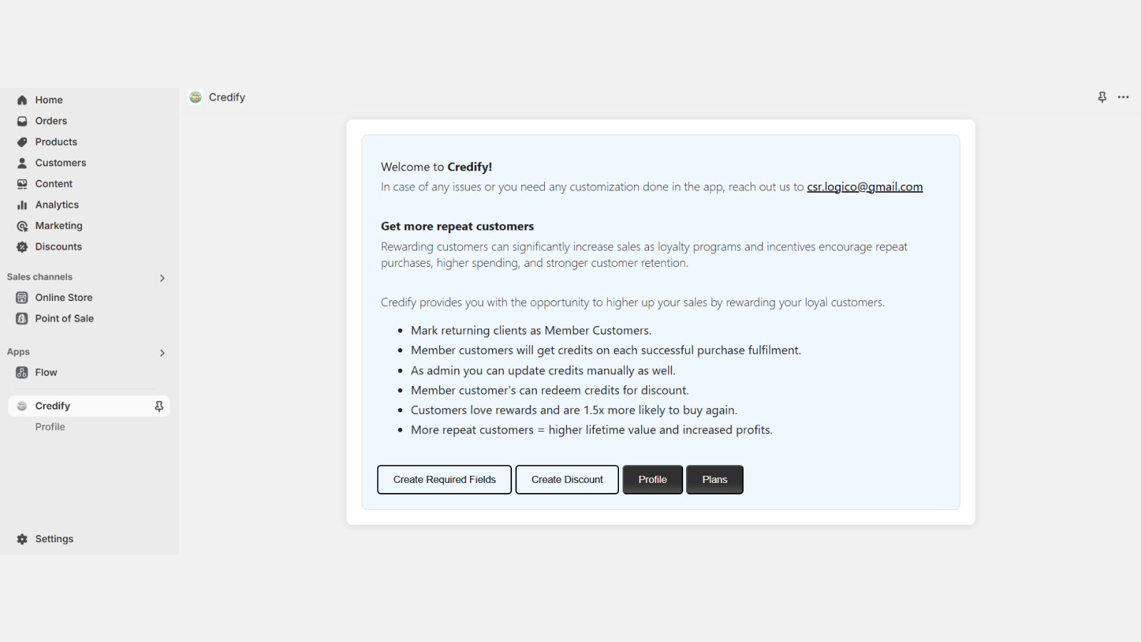 Create required fields and discount