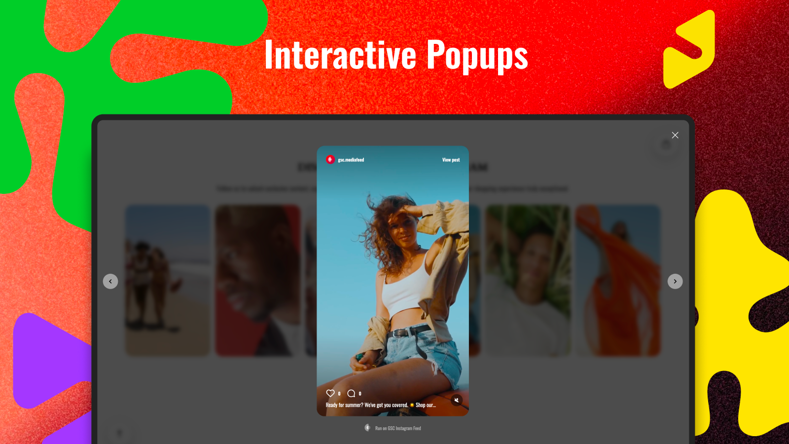 Interactive popup