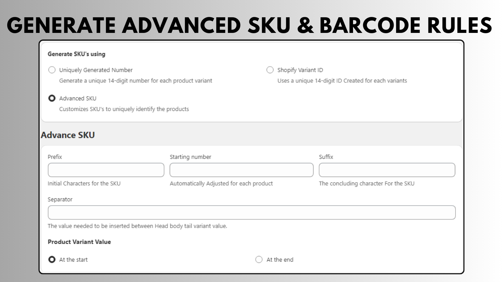 custom sku template
