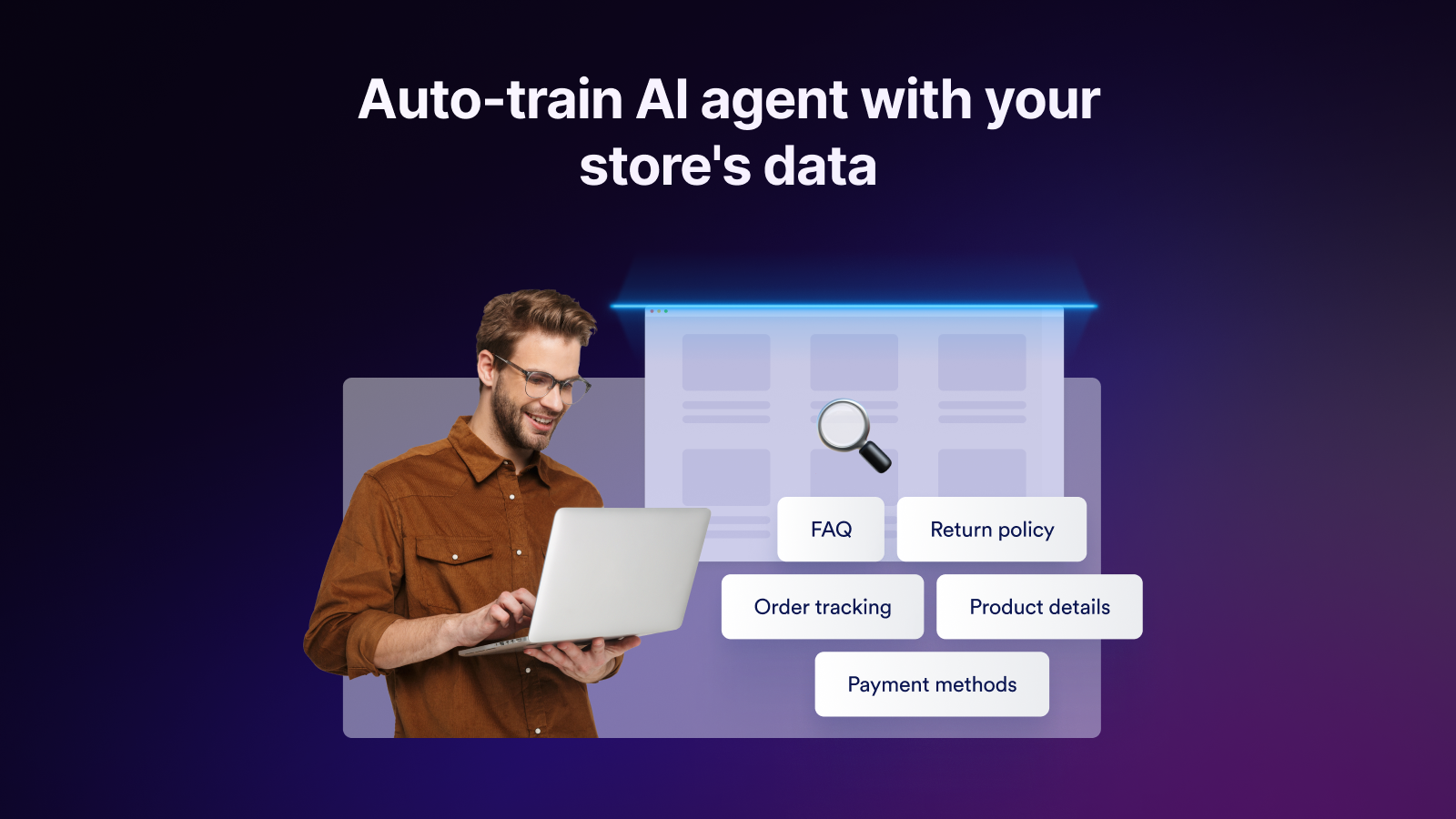 Auto train AI agent with your store's data