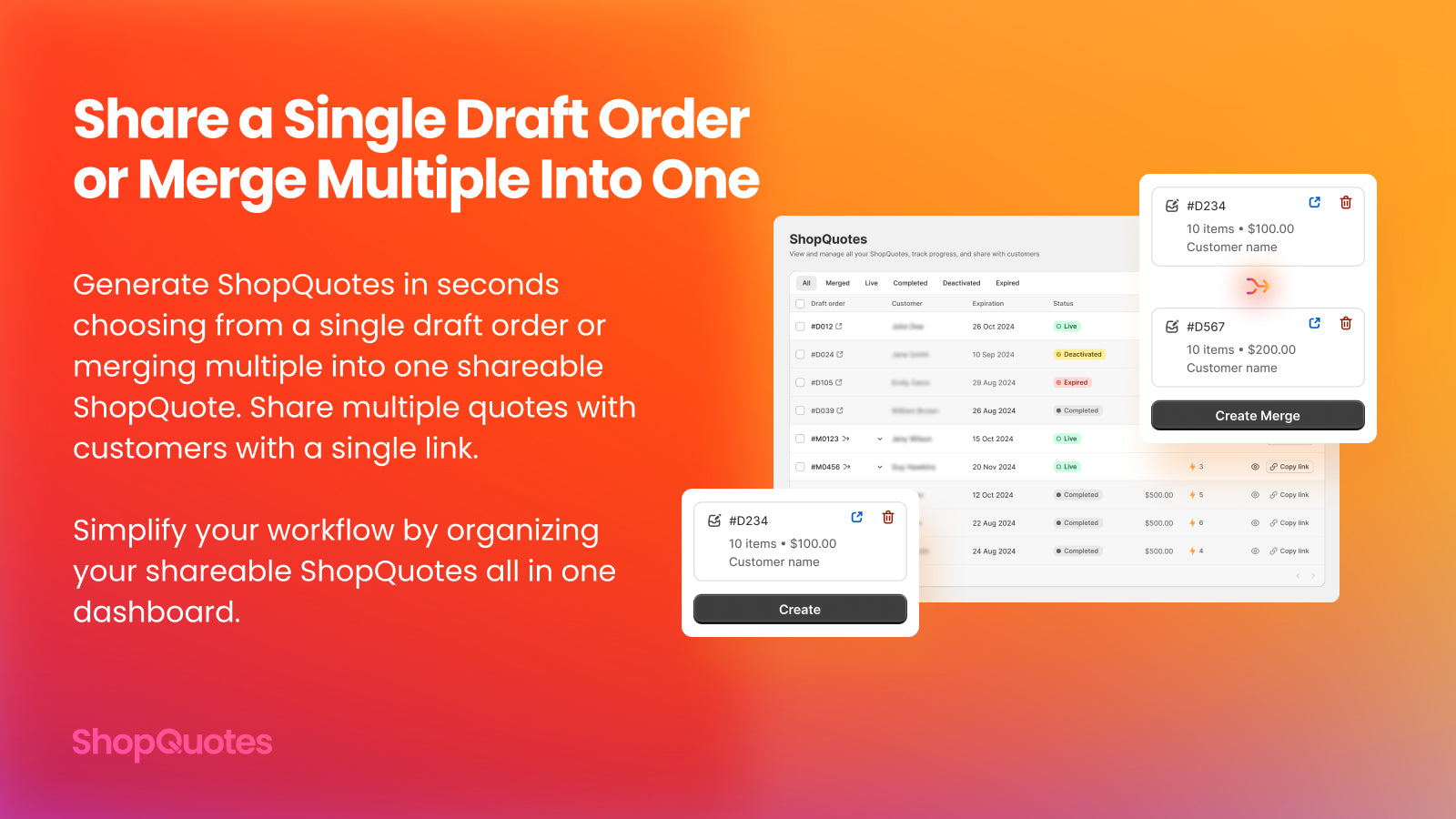 ShopQuotes | Quotes Dashboard