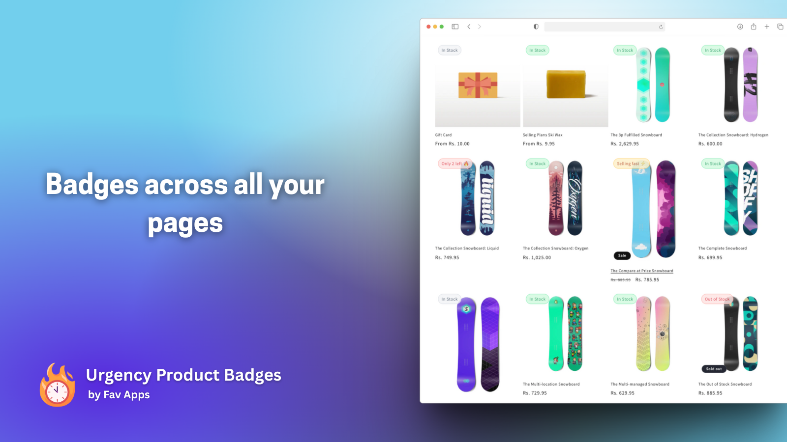 Badges across all your pages