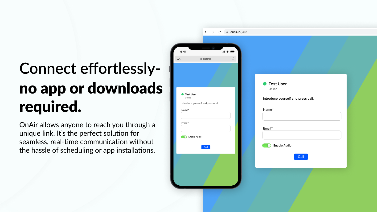 Customers can call you from their browser