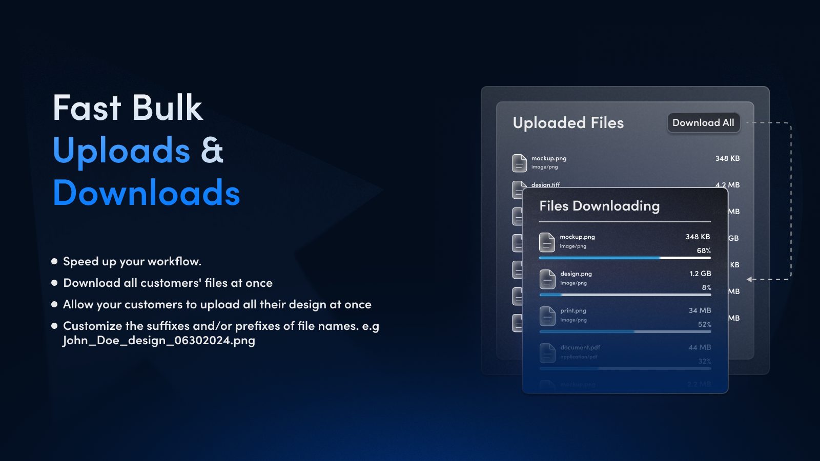 Fast Bulk Upload & Downloads