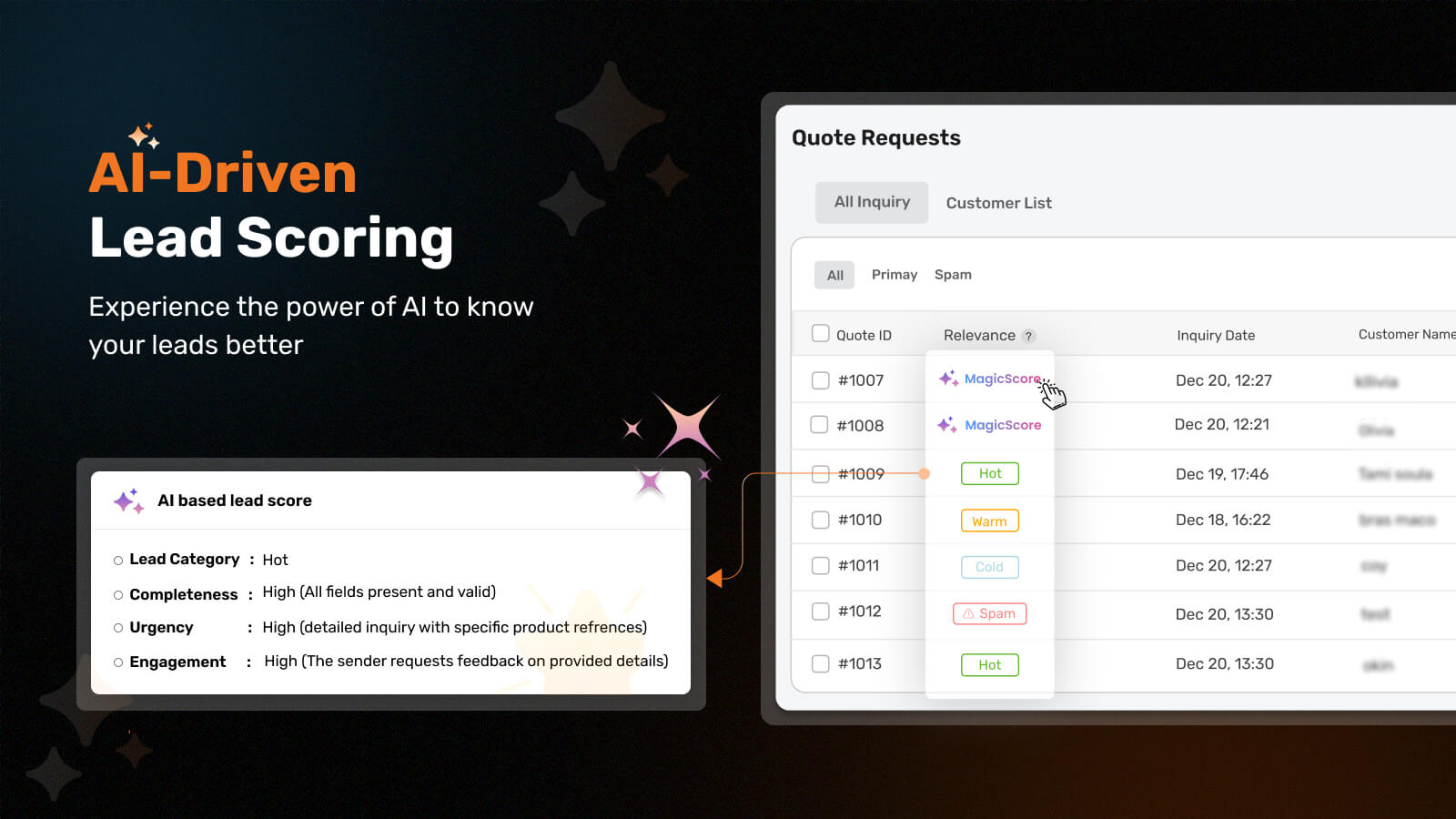 AI driven request quote shopify