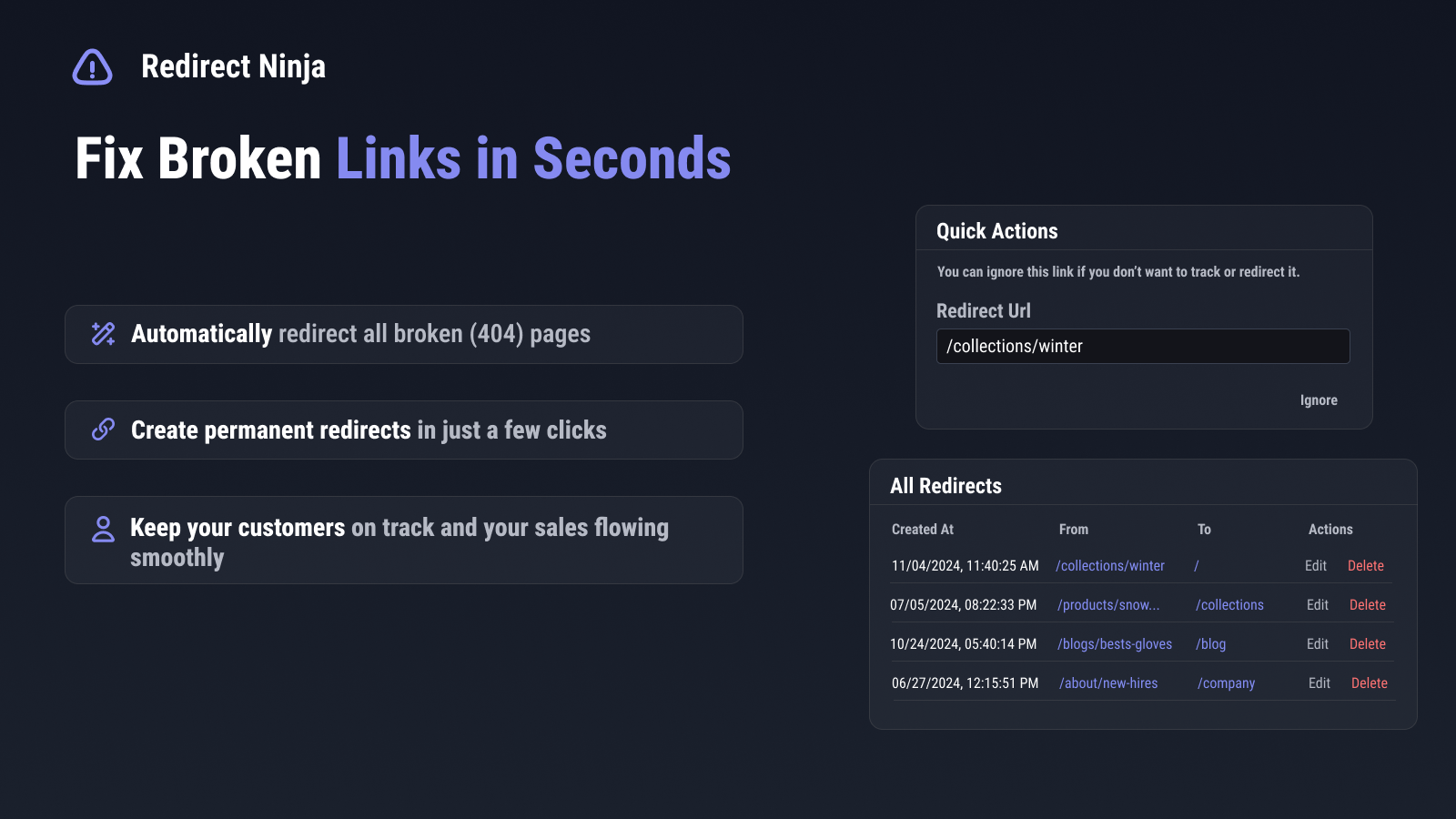 Fix broken links in seconds