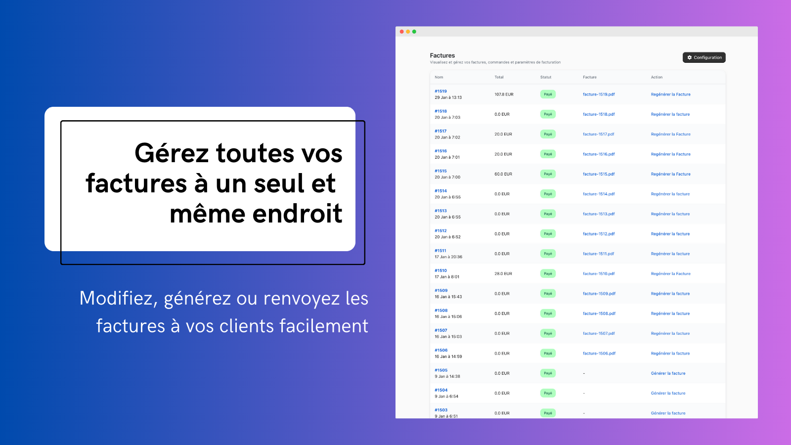 Gestion des factures PDF en France