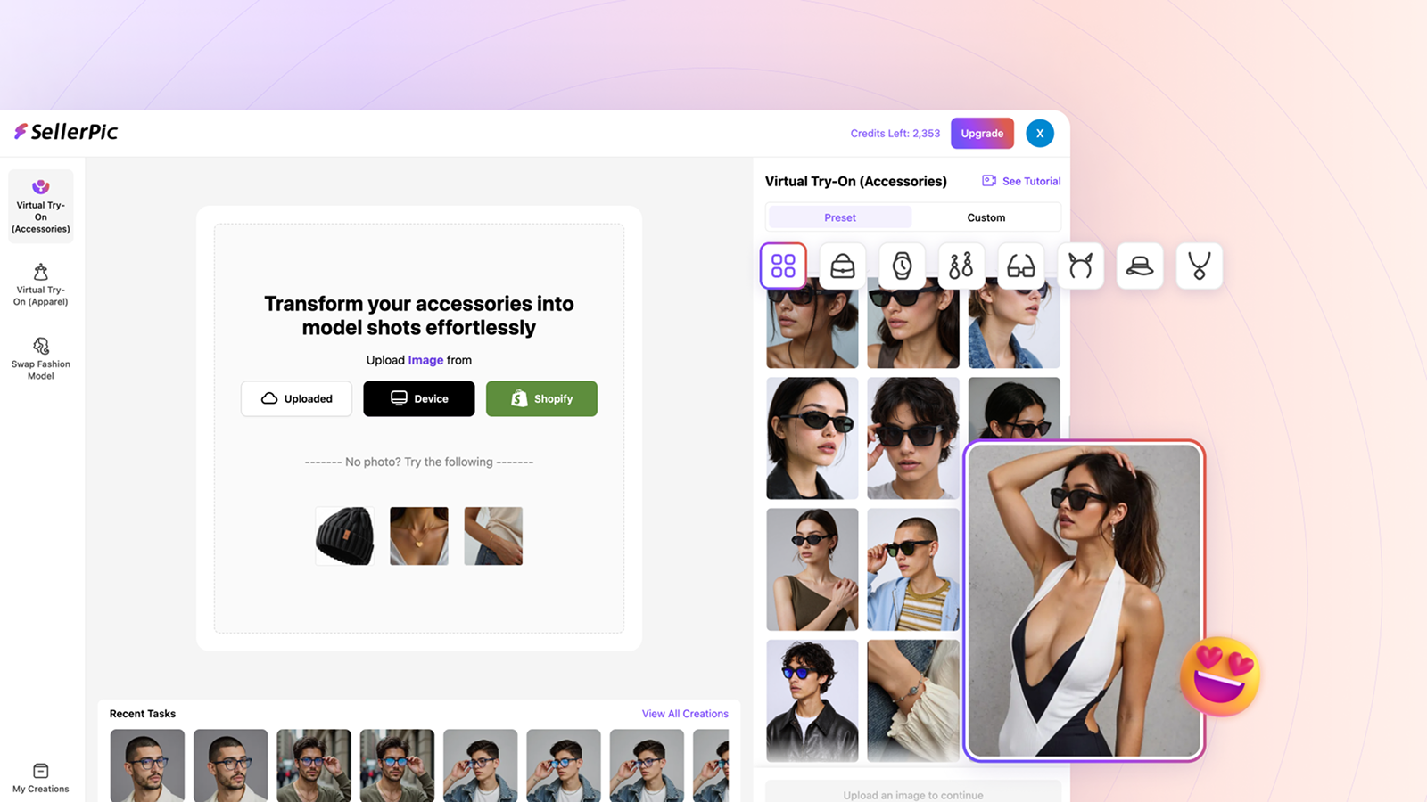 Virtual Try-on（Accessories）