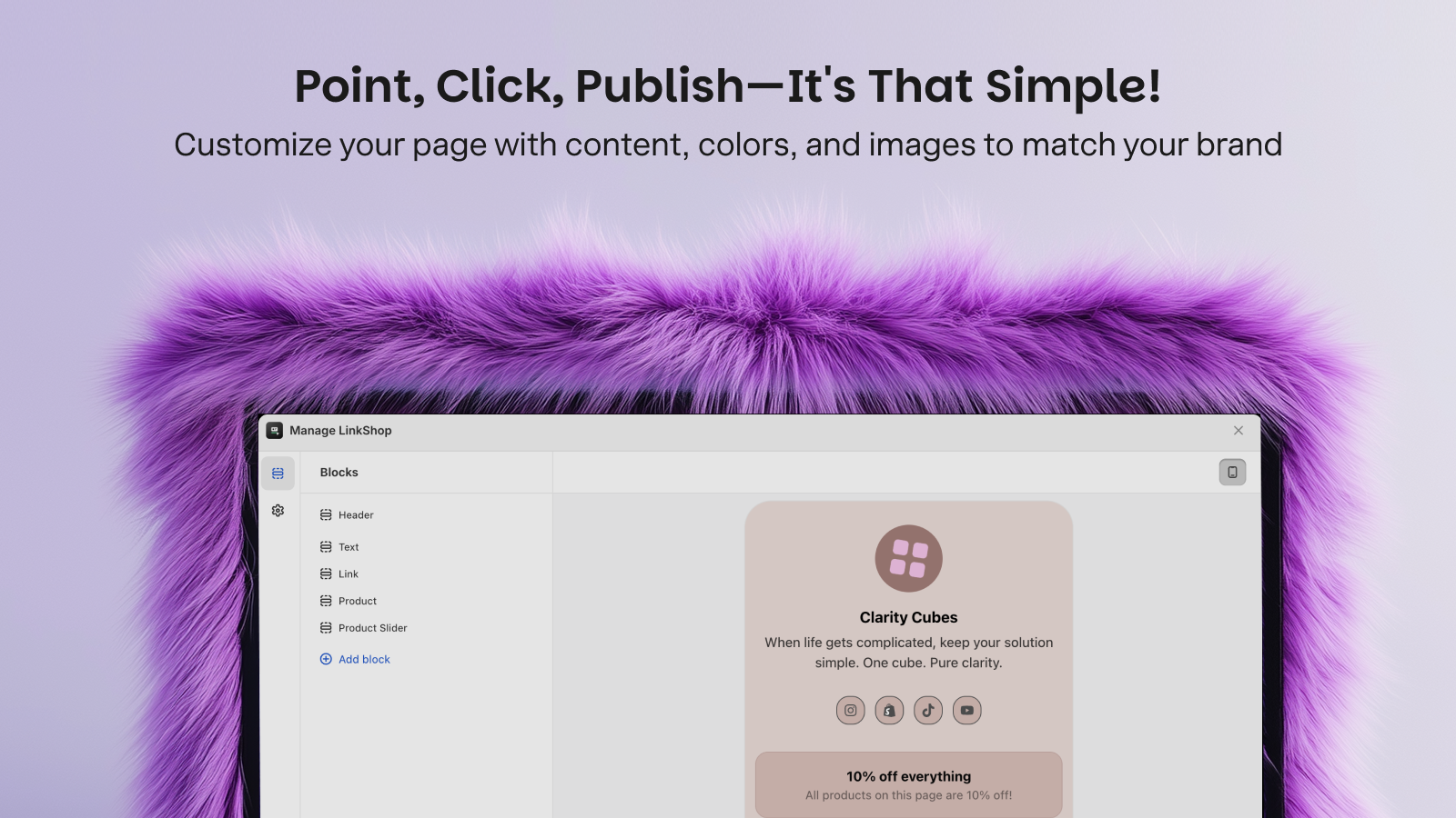 Super easy editor to use without code