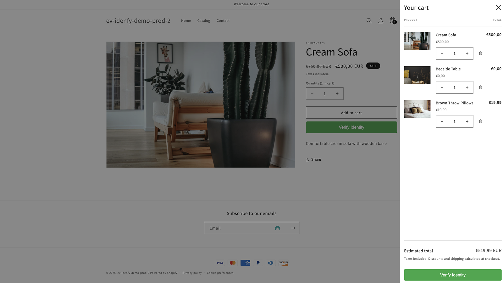 Identity Verification before checkout