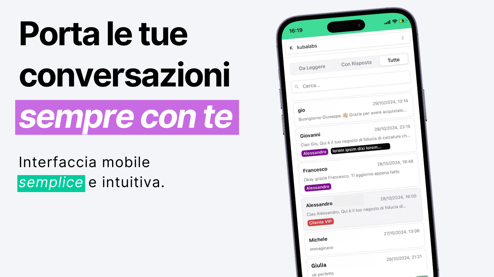 Porta le tue conversazioni sempre con te