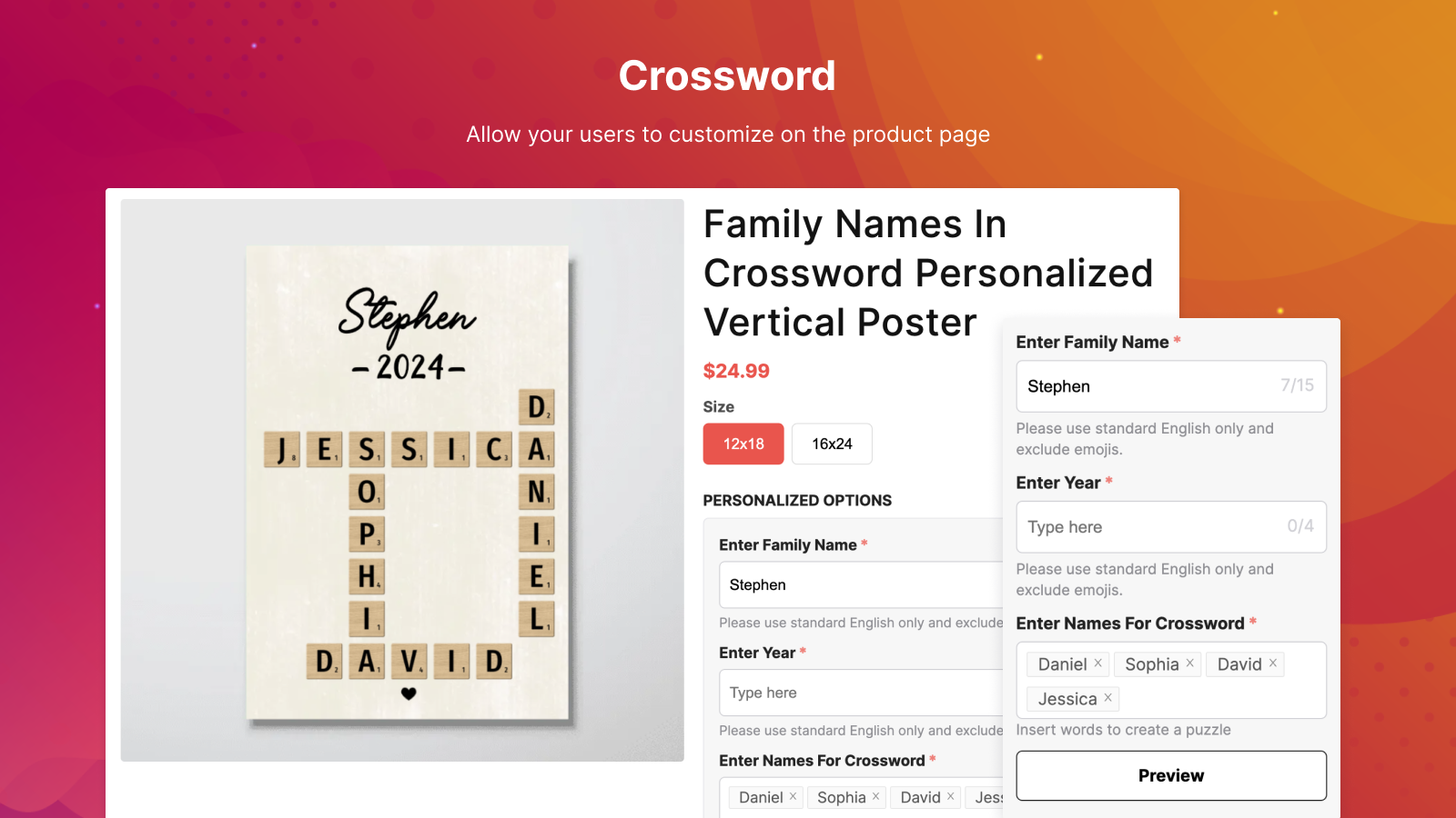 Personalized crossword & puzzle to attract customer