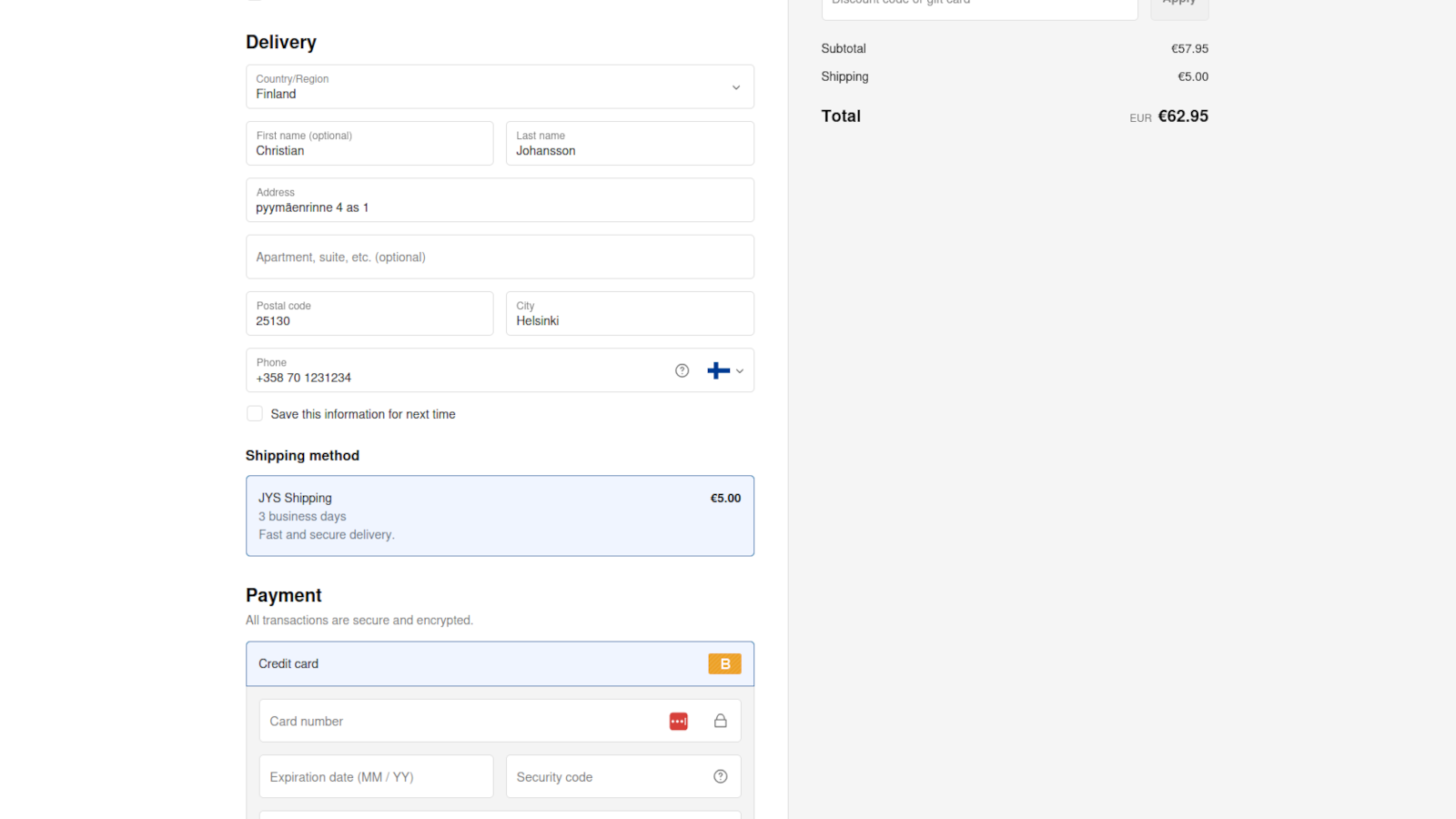 Show shipping rates in checkout