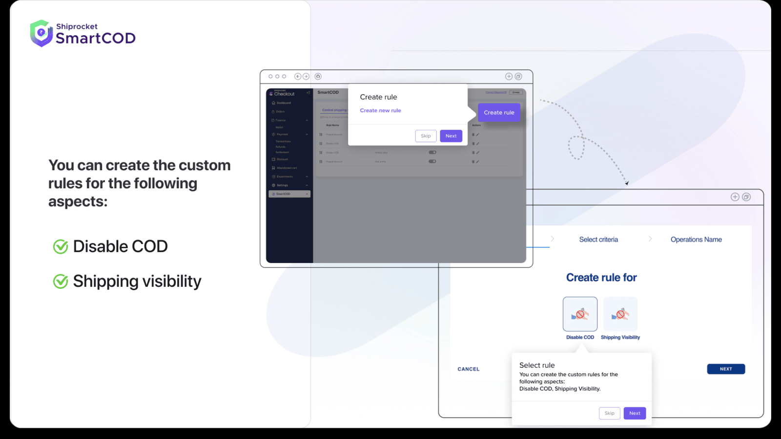 Selecting a rule type 