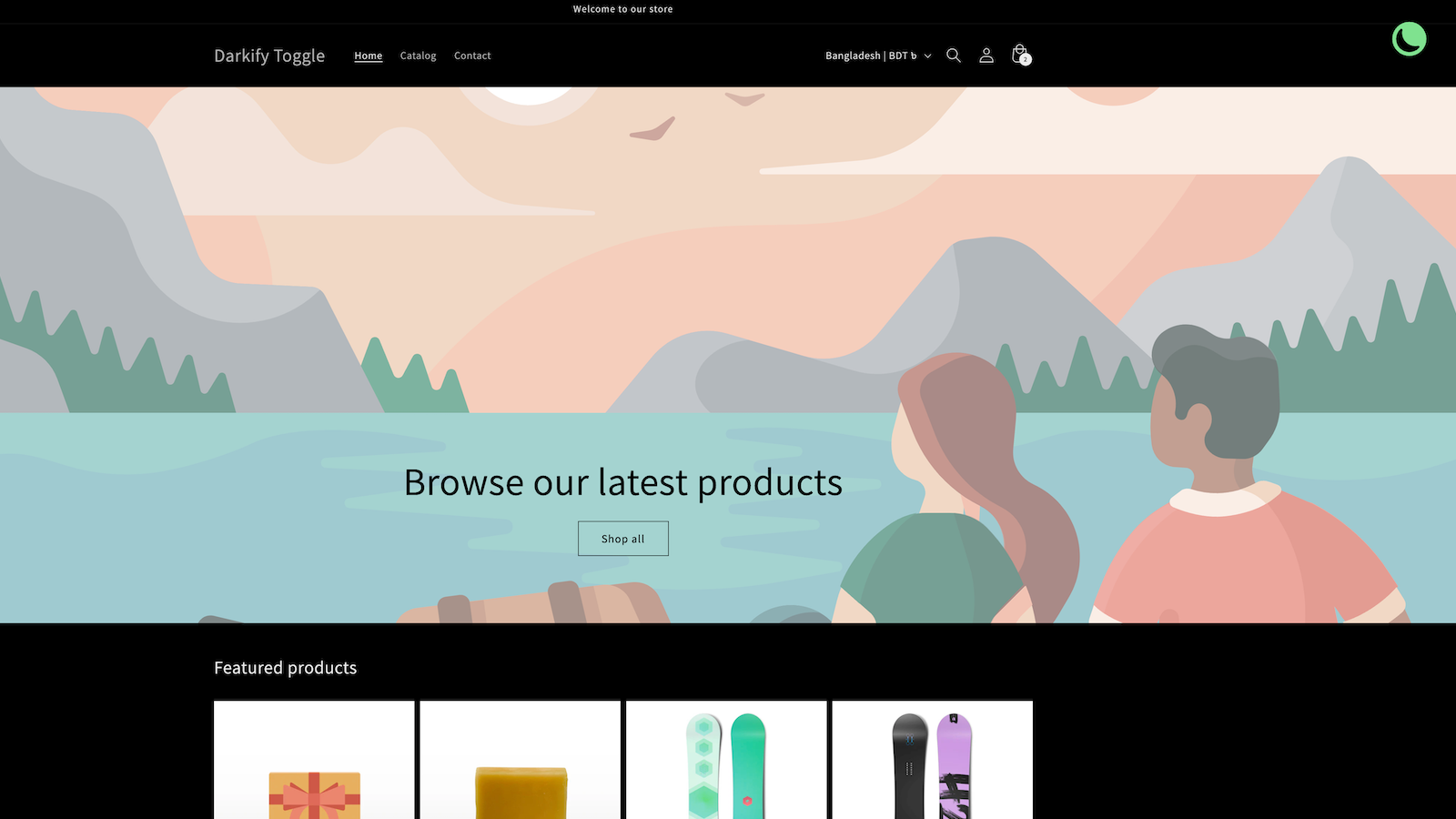 Storefront in Dark Mode