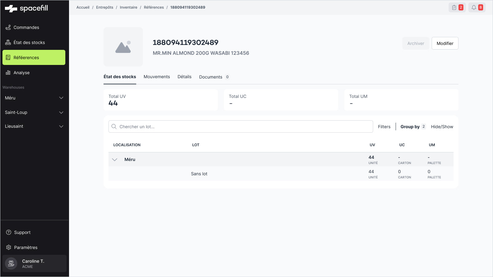 Synchronisation des articles