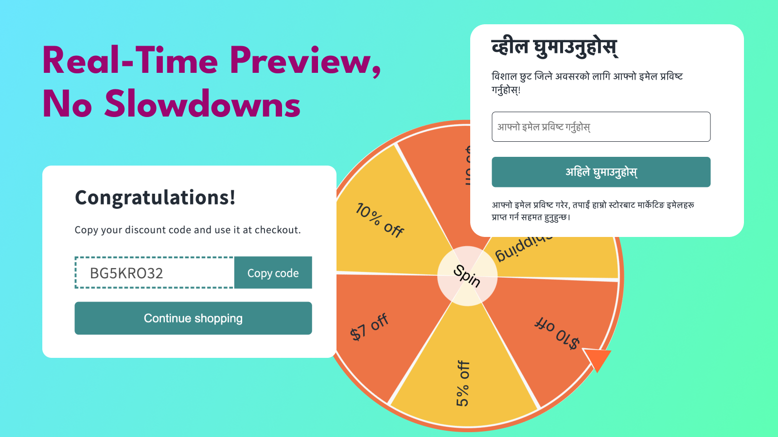 Real-time preview, no slowdowns